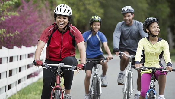 Family bike ride