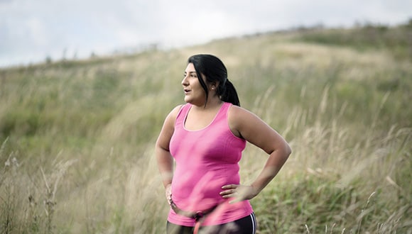 Woman exercising dealing with the physical changes of menopause