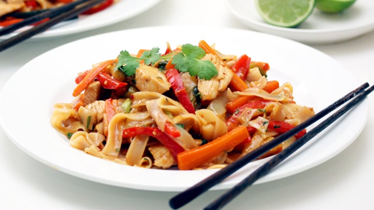 Vietnamese chicken stir-fry with noodles